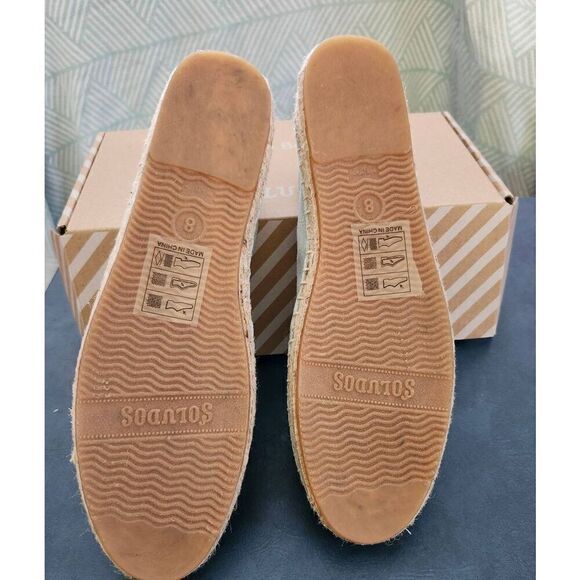 Soludos New In Box Flamingo Embroidered Chambray embroidered Smoking Sli… - Picture 4 of 7